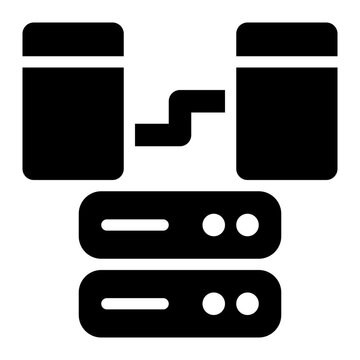 relational database, structured, database, data storage, data engineering, rdbms solid or glyph icon
