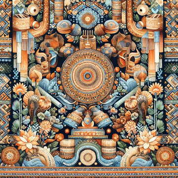 Traditional Textile Art: Vibrant Weaving Patterns