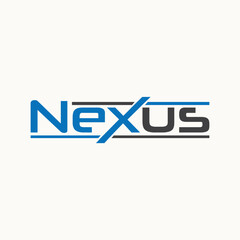 nexus logo, nexus typography logo, nexus wordmark logo vector, Nexus Simple Modern logo