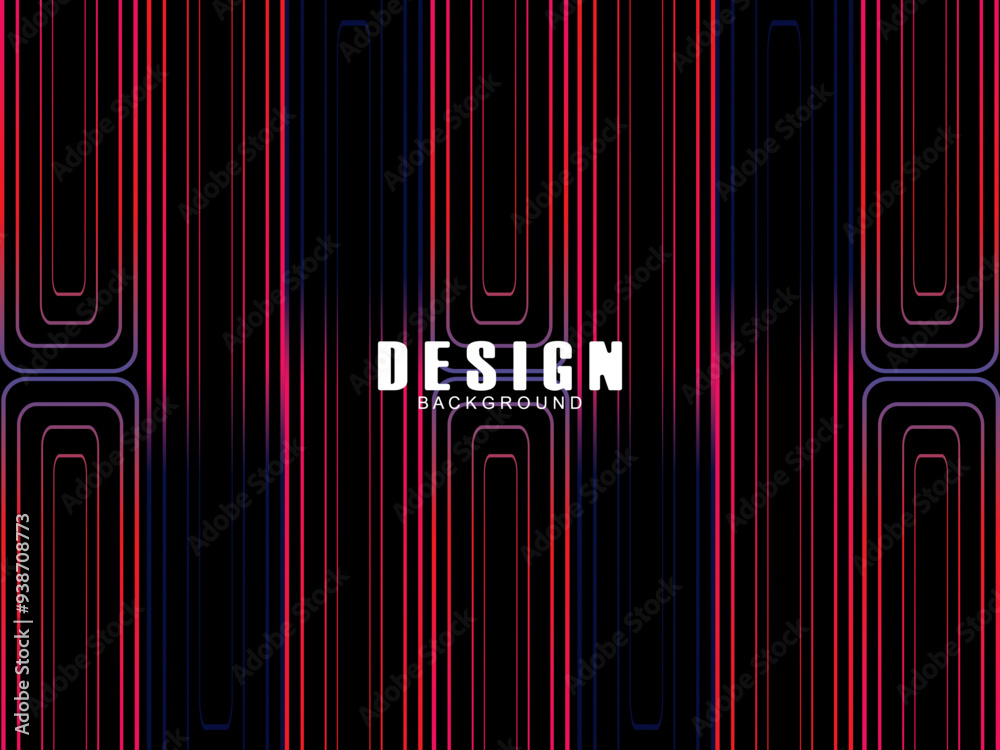 Fototapete futuristic abstract technology shining rainbow light lines with modern lines pattern black backgroun