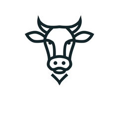 head of a bull vector