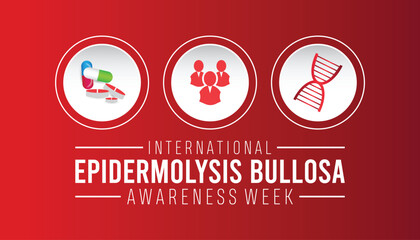 International Epidermolysis Bullosa Awareness Week is observed every year on October. Medical Healthcare Awareness concept. background, placard, banner template Vector illustration design.