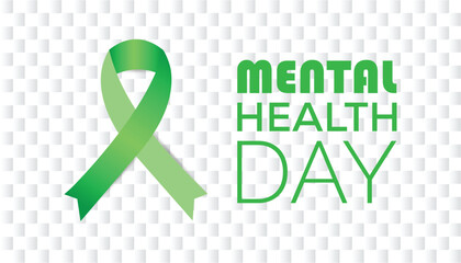 Mental Health day is observed every year on October. Medical Healthcare Awareness concept. background, placard, banner template Vector illustration design.