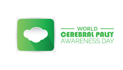 World Cerebral Palsy Awareness Day is observed every year on October. Medical Healthcare Awareness concept. background, placard, banner template Vector illustration design.