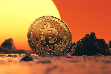 Rising Wealth: Bitcoin Over the Horizon background