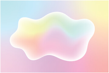 Abstract pastel colorful gradient background with a wavy blob on blank space for branding, marketing, presentation, and social media design