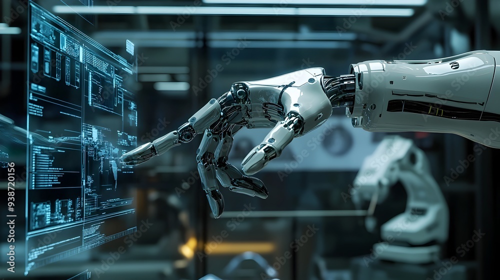 Poster a virtual twin model visualizing and analyzing the movement and performance of a robotic arm in a fu