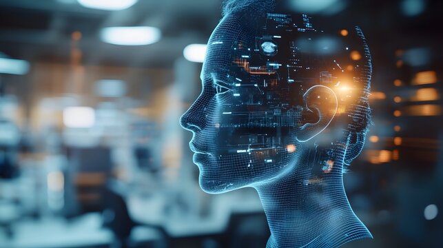 Digital twin technology helping in the design development and optimization of a new innovative product with copy space for text overlay or placement