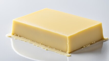 Butter block isolated on transparent or white background