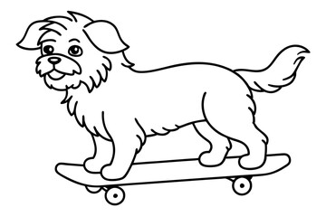 Sure! How about Shih Tzu Skateboarding Vector Design line Art vector illustration