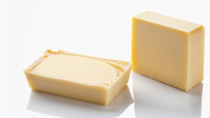 Butter block isolated on transparent or white background