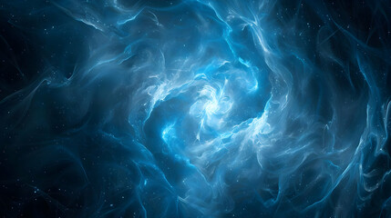 Cosmic Swirl: A Blue Nebula Background with Stellar Dust