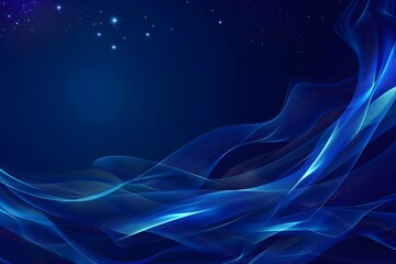 Fototapeta premium Abstract Blue Swirling Design with Stars