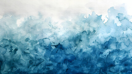Obraz premium Watercolor Abstract Background with Blue and White Hues