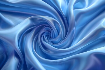 Abstract Blue Silk Fabric