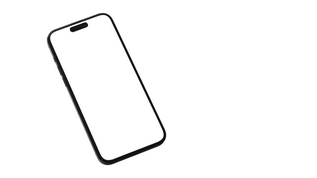 Smartphone mockup with blank screen Clipping Path for PNG isolated , new Mock up screen template for Infographic Business web site design app