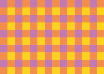 ハロウィンのカラフルなチェック柄の背景素材