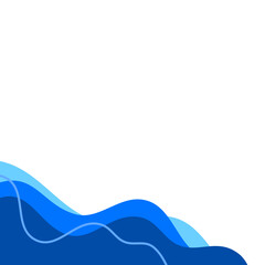 Corner Wave Border Vector Design 