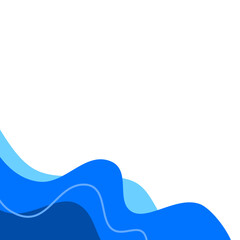 Corner Wave Border Vector Design 