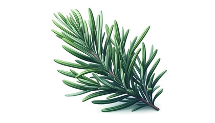 Fototapeta premium green rosemary branch isolated transparent cut out