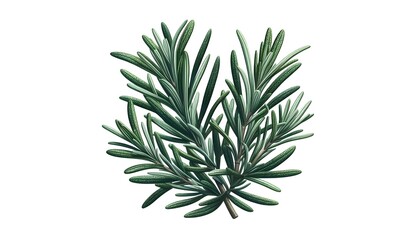 Fototapeta premium green rosemary branch isolated transparent cut out