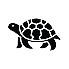 Animal turtle silhouette vector.
