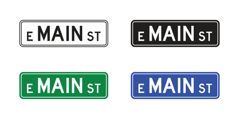 Fototapeta premium Vector Main ST Sign Set