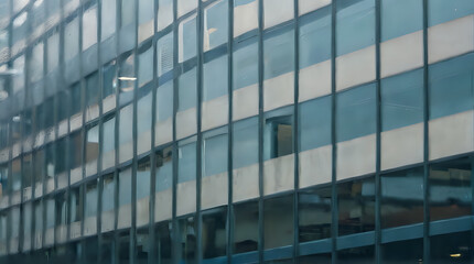 arafficial glass building with a clock on the outside of it