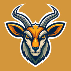 antelope head logo icon vector 