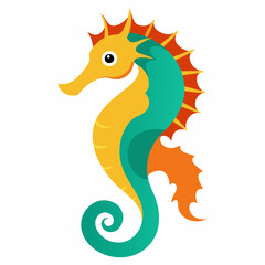  Colorful Sea Horse Vector Cartoon Printable Illustrations