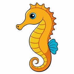  Colorful Sea Horse Vector Cartoon Printable Illustrations