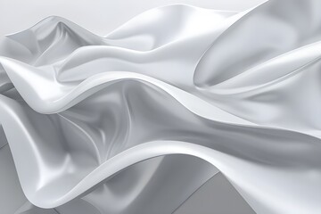 Fototapeta premium Abstract White Fabric Drape