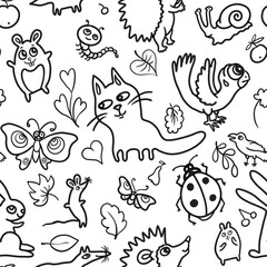 Fototapeta premium seamless pattern with birds