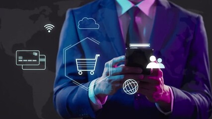 Sales leads, Customer engagement, Digital marketing online shopping, business technology Internet social media advertising increase online sales channels to reach consumers