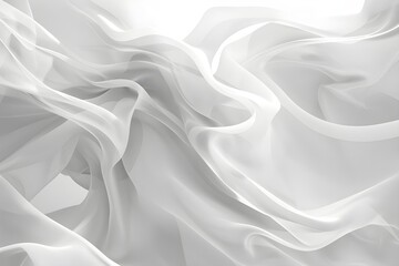 Fototapeta premium Abstract White Fabric Swirling