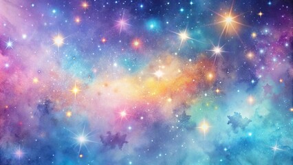 Obraz premium Pastel pale galaxy and stars spiritual background, galaxy, stars, pastel, dreamy, celestial, mystical, surreal