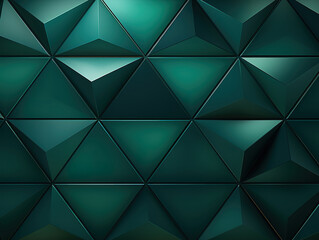 Obraz premium Incredible Abstract triangular dark green mosaic tile wallpaper