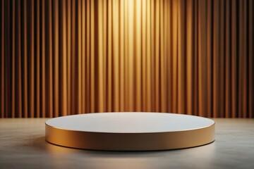 Luxurious 3D Circular Podium for Elegant Perfume Display with Soft Illumination