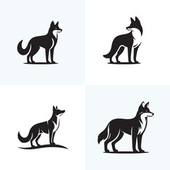 silhouettes of animals fox