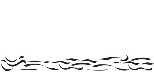 Water wave. Wave icon. Black water design on white background