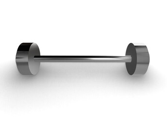 3d barbell transparent png with shadow