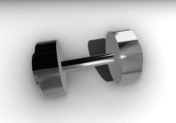3d dumbbell transparent png with shadow