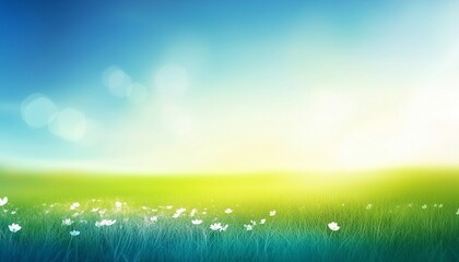 Obraz premium A Beautiful Sunny Meadow with Bright Colorful Flowers