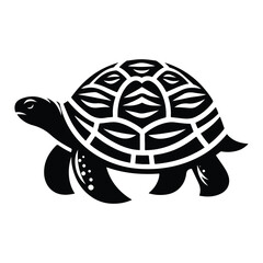 Animal turtle silhouette vector.