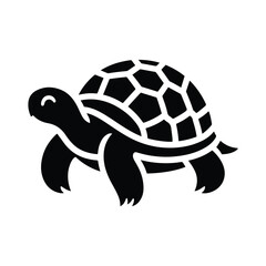 Animal turtle silhouette vector.