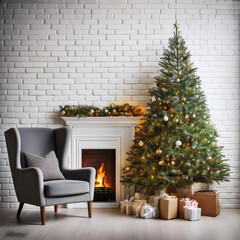 christmas tree in room