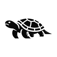 Animal turtle silhouette vector.