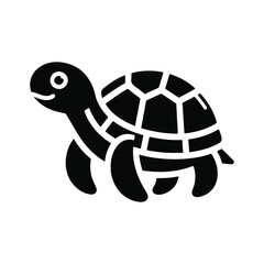 Animal turtle silhouette vector.