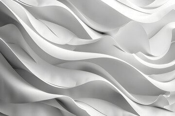 Obraz premium Abstract White Wave Pattern
