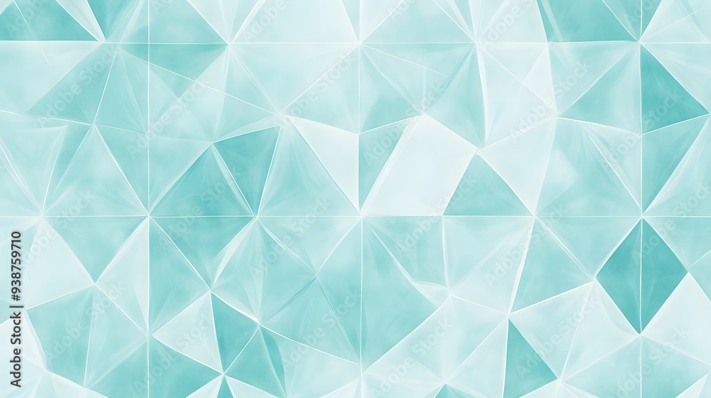 Wall mural a serene abstract background of light teal geometric shapes creating a calming and modern aesthetic.